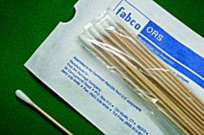 Swabstick Fabco ORS Cotton Tip Wood Shaft 6 Inch Sterile 10 per Pack
