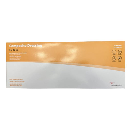 Cardinal Health Composite Dressing 4 x 12 Inch Sterile Rectangle Dressing