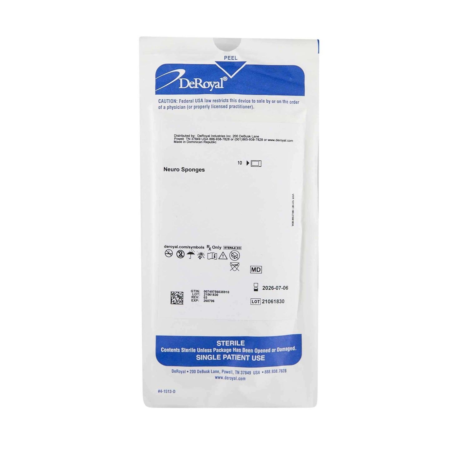 Sterile Surgical Sponge 10 Count Pack – General Procedure Absorbent Sponges