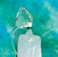 Oxygen Mask Standard Style Adult Adjustable Head Strap / Nose Clip