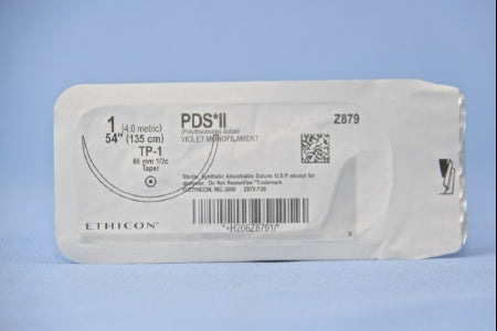 Absorbable Suture with Needle PDS II Polydioxanone TP-1 1/2 Circle Taper Point Needle Size