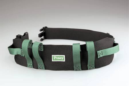 Gait Belt Posey 55 Inch Length Green / Black Nylon