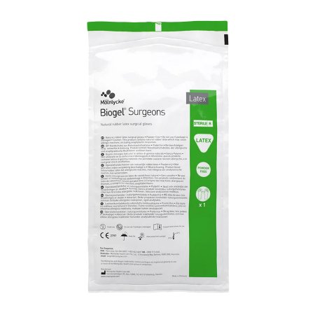 Surgical Glove Biogel Surgeons Sterile Latex Standard Cuff Length Micro-Textured Straw Not Chemo Approved