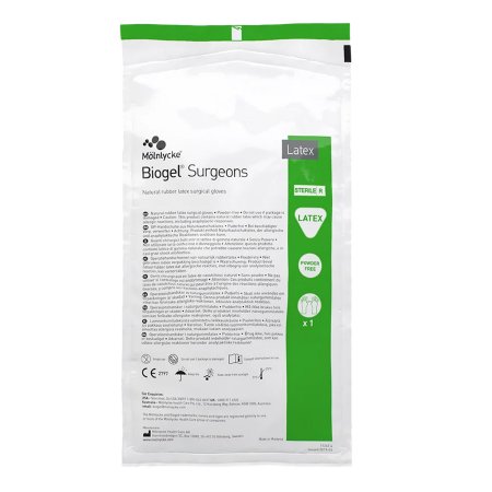 Surgical Glove Biogel Surgeons Sterile Latex Standard Cuff Length Micro-Textured Straw Not Chemo Approved