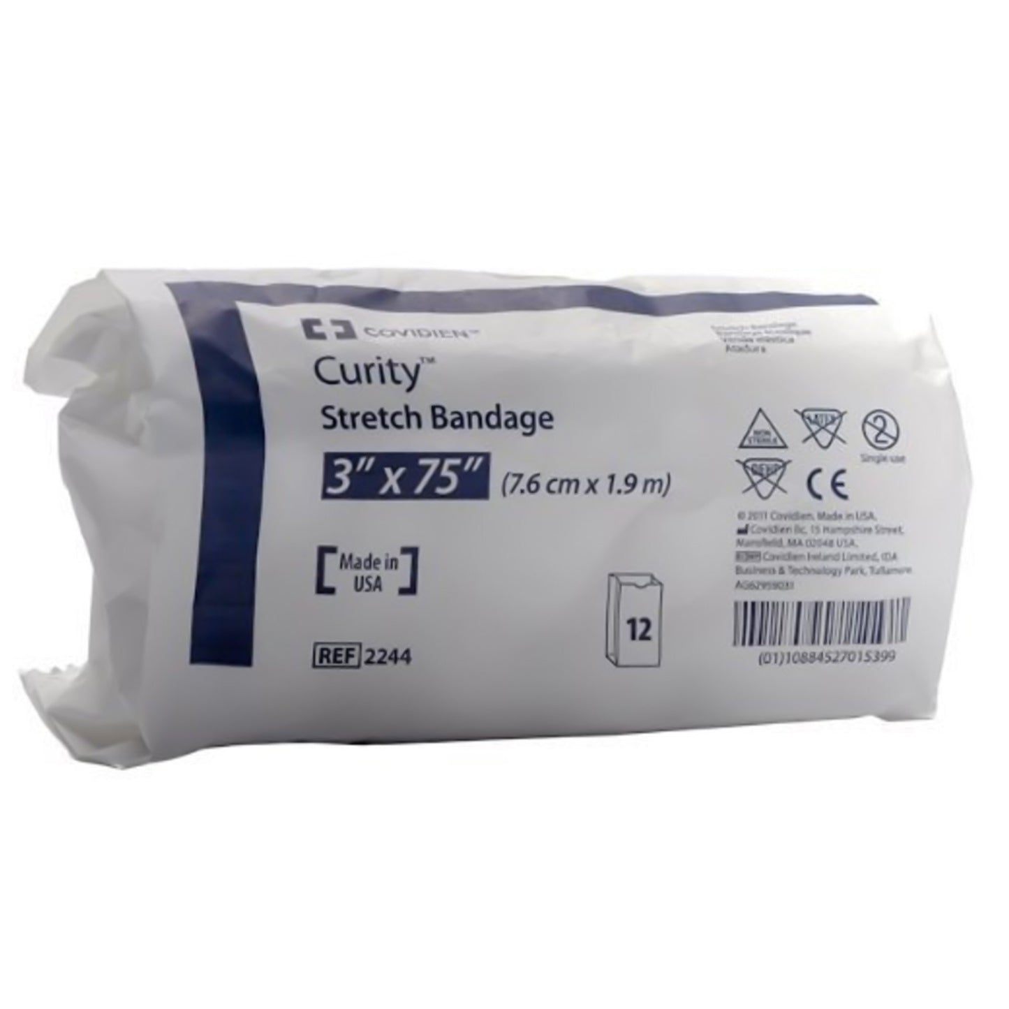Curity Conforming Bandage 3 x 75 Inch NonSterile Cotton/Polyester Stretch Bandage