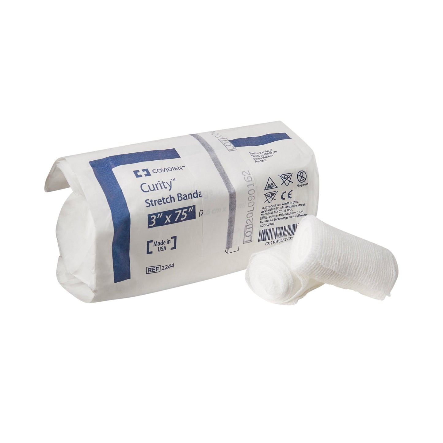 Curity Conforming Bandage 3 x 75 Inch NonSterile Cotton/Polyester Stretch Bandage