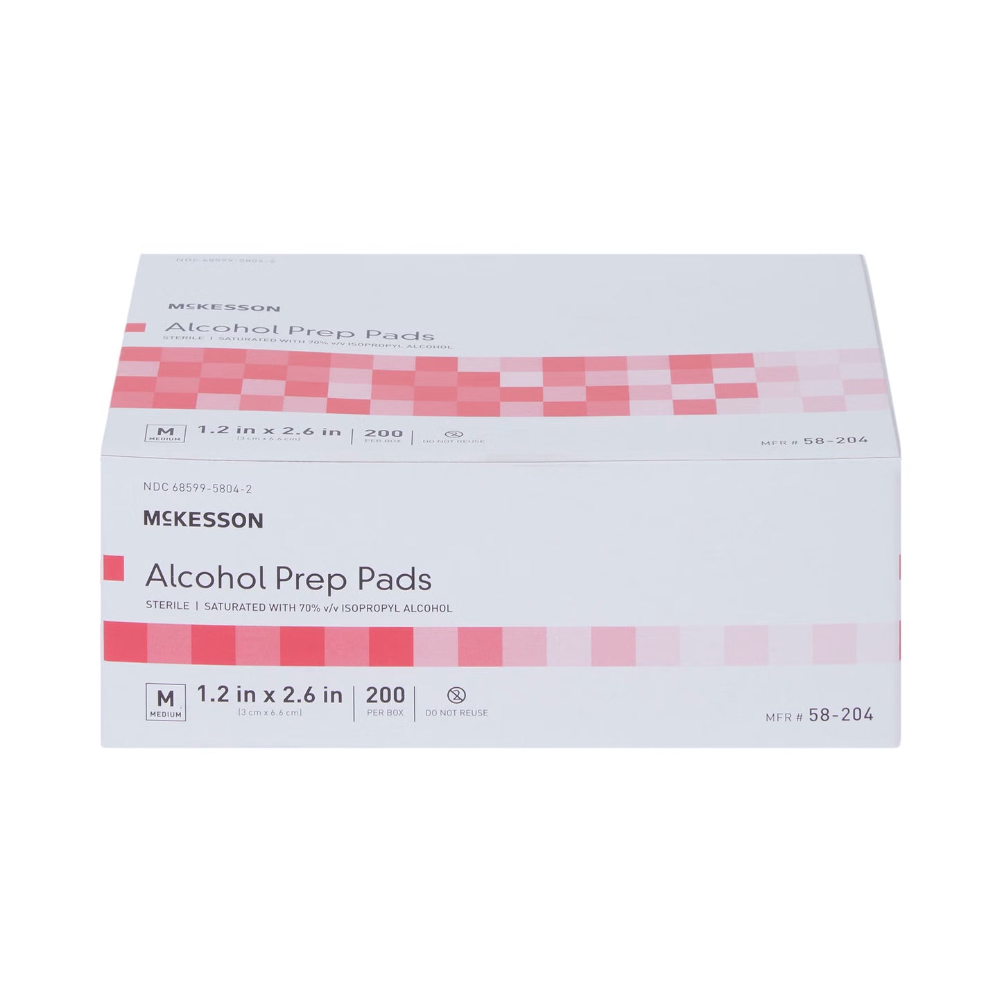 McKesson Alcohol Prep Pad 70% Isopropyl Alcohol Medium Sterile