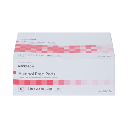 McKesson Alcohol Prep Pad 70% Isopropyl Alcohol Medium Sterile