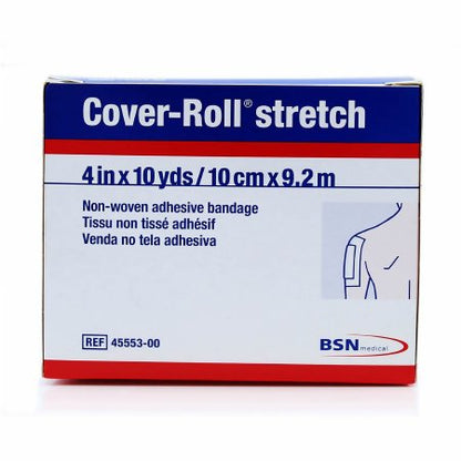 Dressing Retention Tape with Liner Cover-Roll Stretch White 4 Inch X 2 Yard Nonwoven Polyester NonSterile