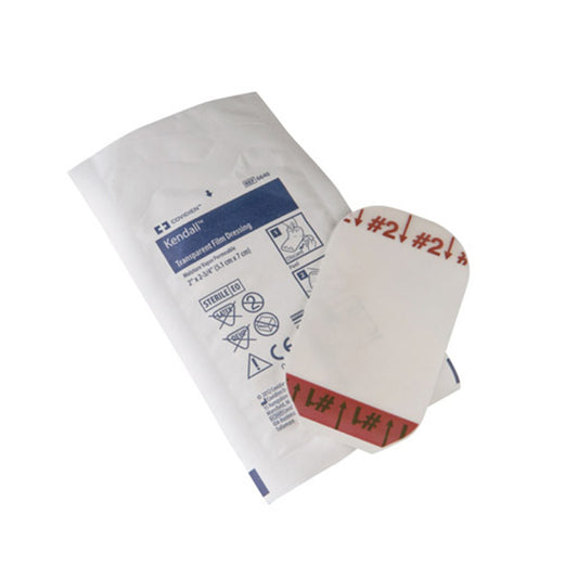Kendall Transparent Film Dressing 4 x 4-3/4 Inch Sterile 2-Tab Adhesive Film Dressing