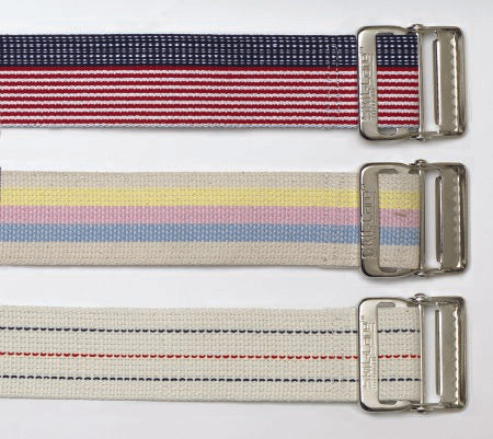 Gait Belt 60 Inch Length Pastel Stripe Cotton