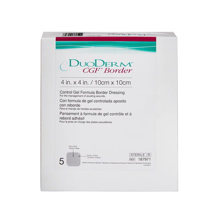 DuoDERM CGF Border Hydrocolloid Dressing 4 x 4 Inch Sterile Square Dressing
