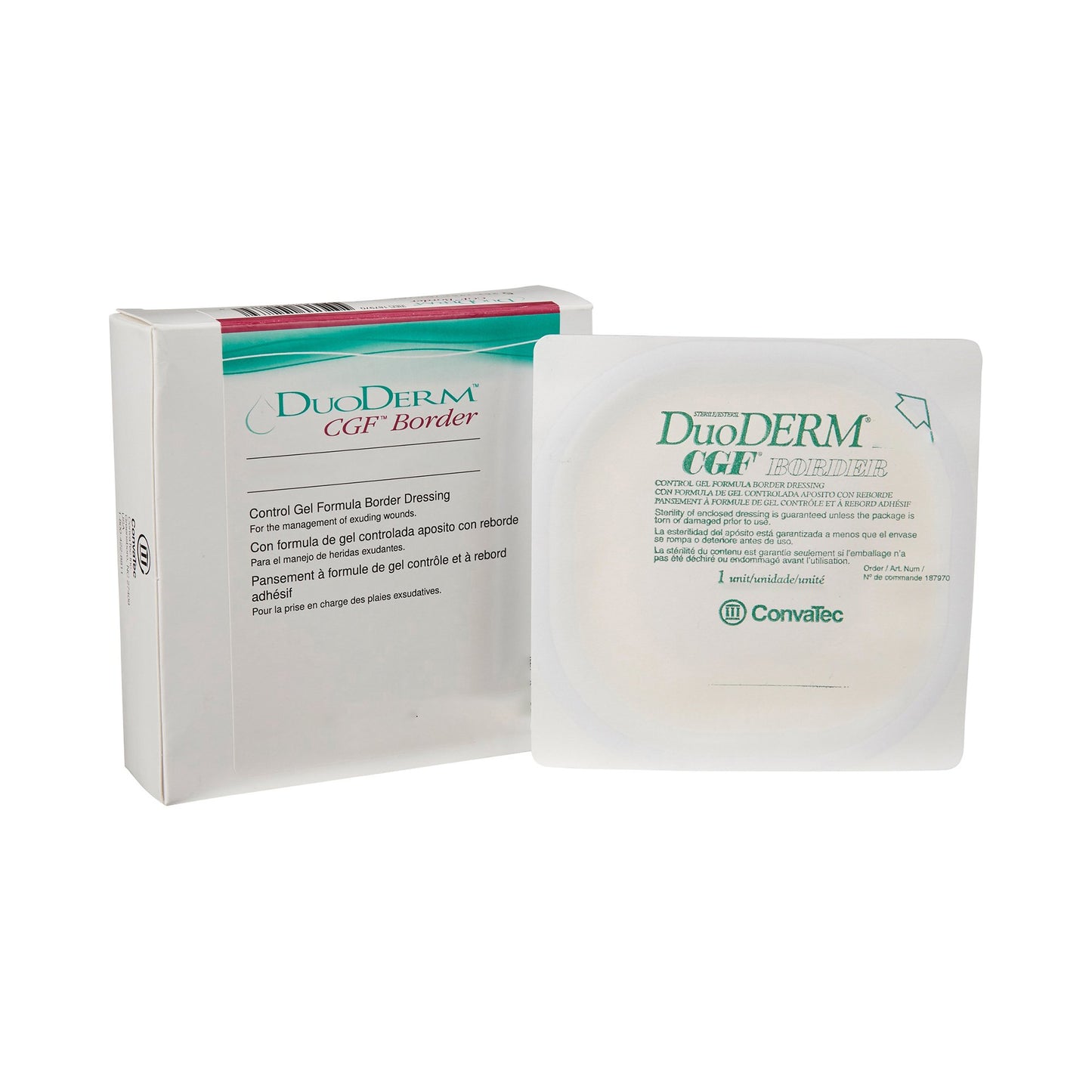 DuoDERM CGF Border Sacral Hydrocolloid Dressing 6 x 7 Inch Sterile Triangle Dressing