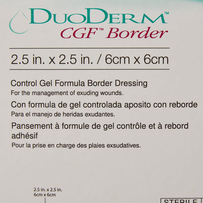 DuoDERM CGF Border Hydrocolloid Dressing 2-1/2 x 2-1/2 Inch Sterile Square Dressing