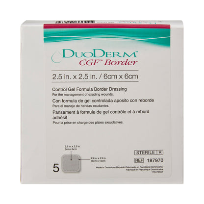 DuoDERM CGF Border Hydrocolloid Dressing 2-1/2 x 2-1/2 Inch Sterile Square Dressing