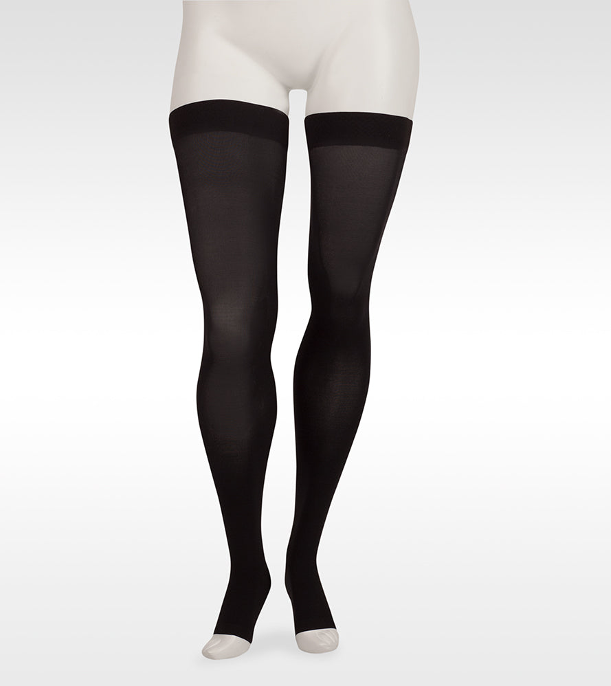 Open Toe Thigh High Compression Stockings