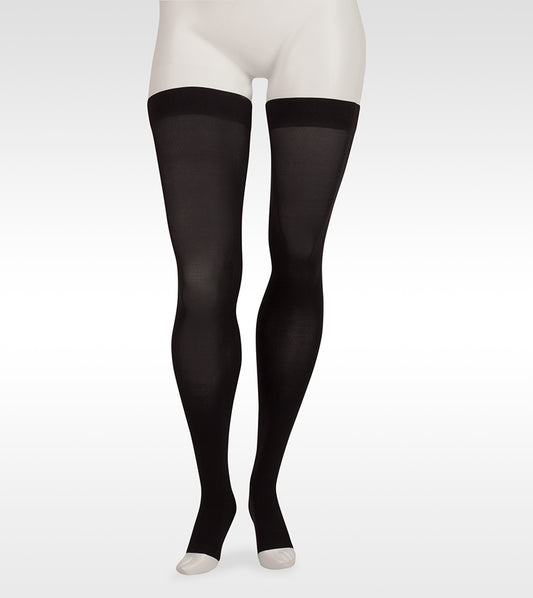 Open Toe Thigh High Compression Stockings