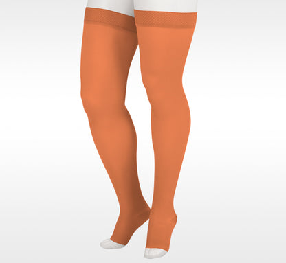 Open Toe Thigh High Compression Stockings