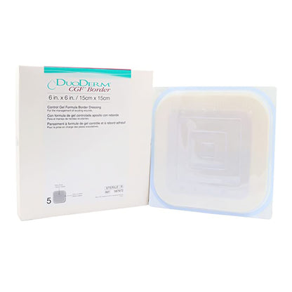 DuoDERM CGF Border Hydrocolloid Dressing 6 x 6 Inch Sterile Square Dressing