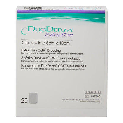 DuoDERM Extra Thin CGF Hydrocolloid Dressing 2 x 4 Inch Sterile Rectangle Dressing