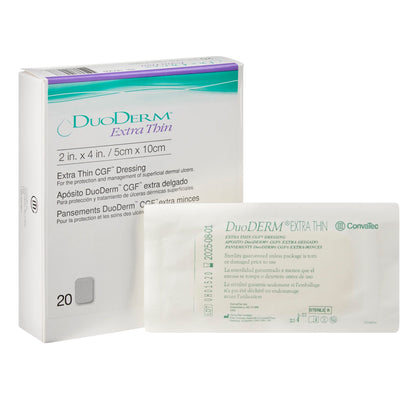 DuoDERM Extra Thin CGF Hydrocolloid Dressing 2 x 4 Inch Sterile Rectangle Dressing