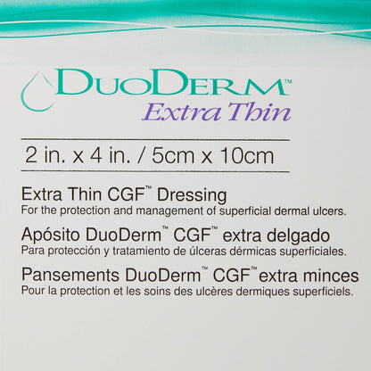 DuoDERM Extra Thin CGF Hydrocolloid Dressing 2 x 4 Inch Sterile Rectangle Dressing