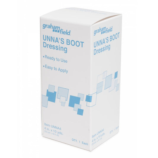 Zinc Oxide Unna Boot Bandage 4 Inch x 10 Yard Cotton NonSterile