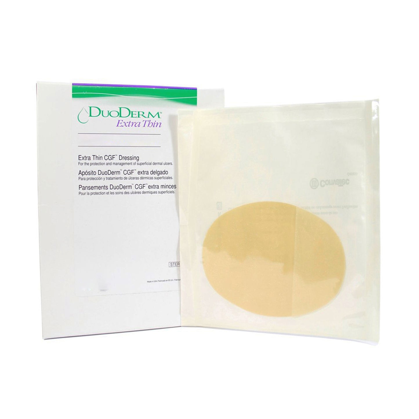 DuoDERM Extra Thin CGF Hydrocolloid Dressing 2 x 8 Inch Sterile Rectangle Dressing