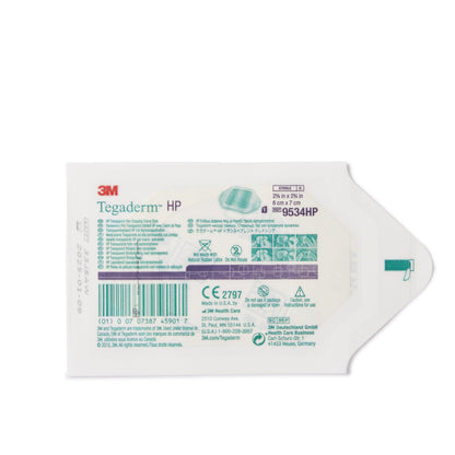 3M Tegaderm HP Transparent Film Dressing 2-3/8 x 2-3/4 Inch Sterile Rectangle IV Dressing