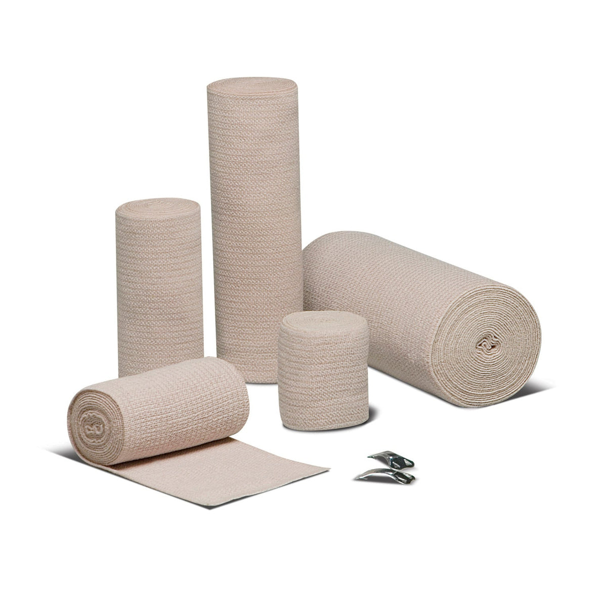 REB LF Elastic Bandage 6 Inch x 5 Yard Tan NonSterile with Clip Closure