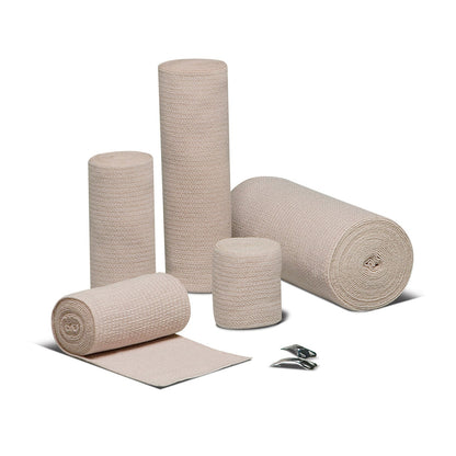 REB LF Elastic Bandage 6 Inch x 5 Yard Tan NonSterile with Clip Closure