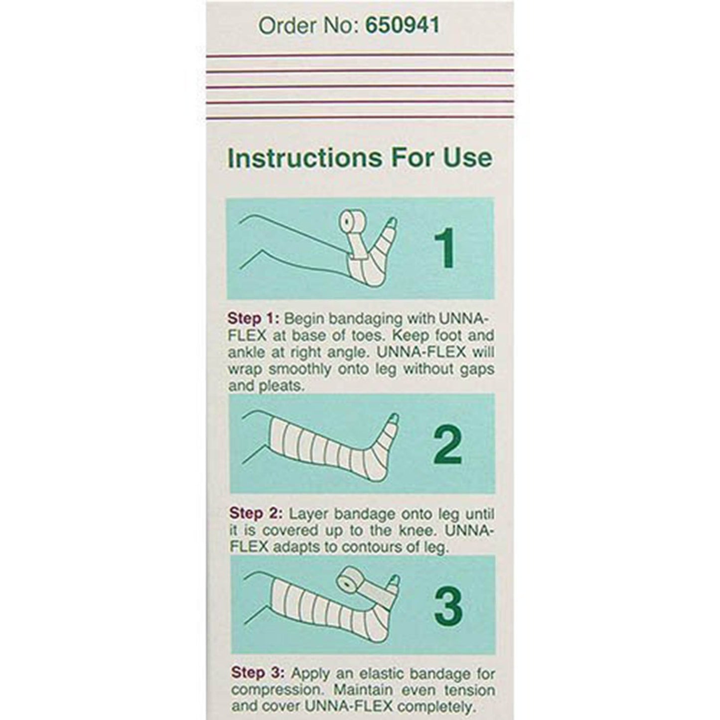 Unna-Flex Stretch Unna Boot Zinc Oxide 4 Inch x 10 Yard Elastic Gauze Compression Bandage