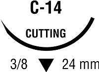 Absorbable Suture with Needle Polysorb Polyester Circle Reverse Cutting Needle Size