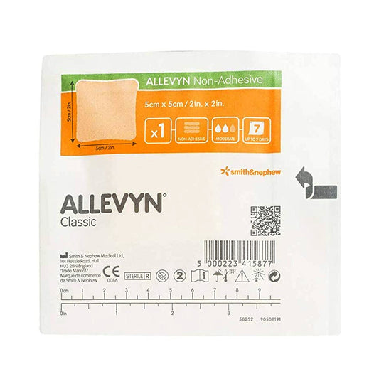 Allevyn Foam Dressing 2 x 2 Inch Nonadhesive Hydrocellular Foam Dressing Sterile