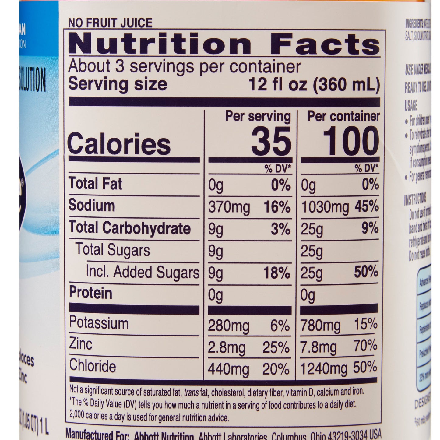 Pedialyte Classic Oral Electrolyte Solution Mixed Fruit 33.8 oz Bottle