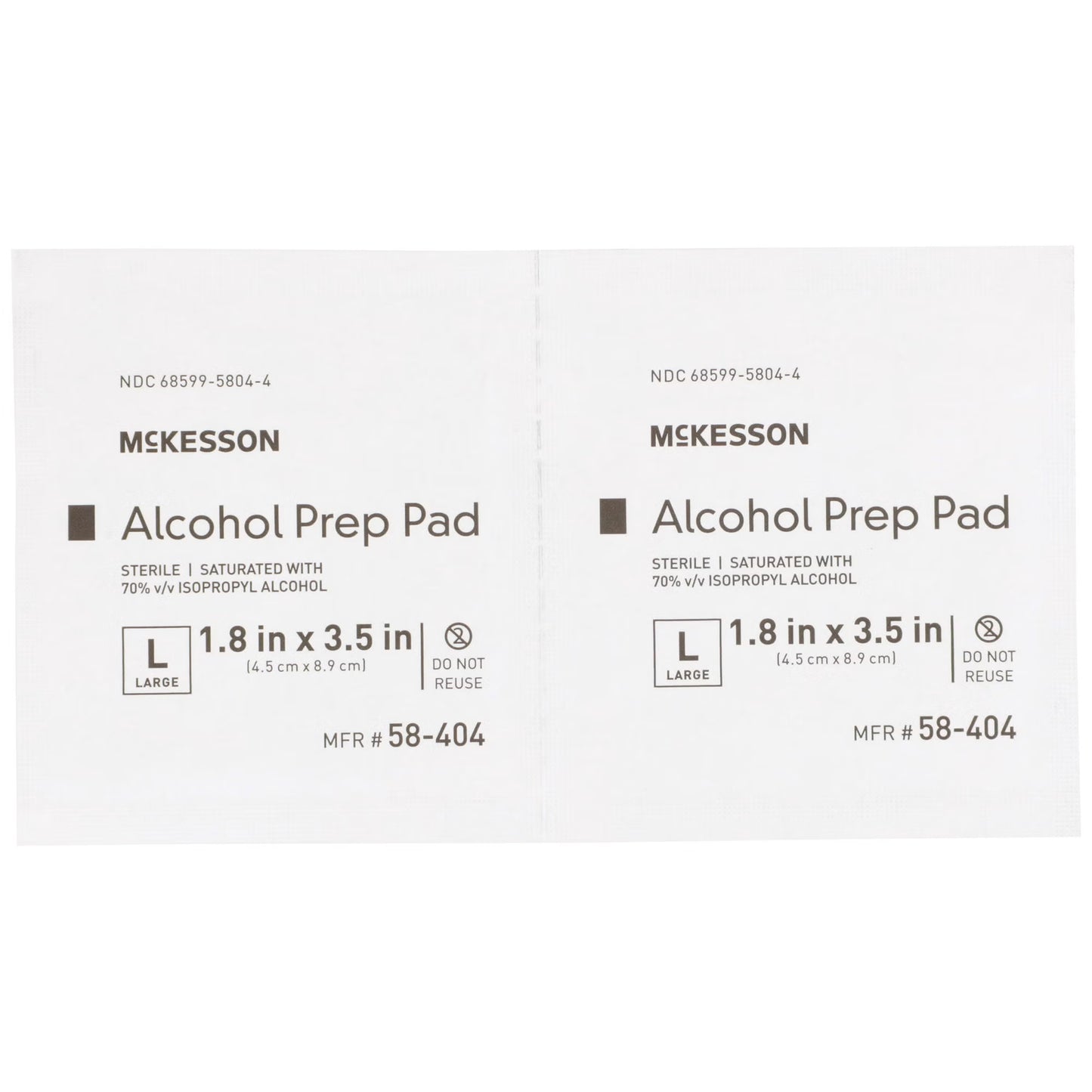 McKesson Alcohol Prep Pad 70% Isopropyl Alcohol Large Sterile