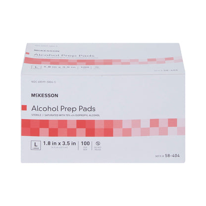 McKesson Alcohol Prep Pad 70% Isopropyl Alcohol Large Sterile