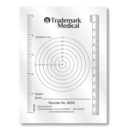 Trademark Medical Measuring Guide 3-3/4 x 5-1/2 Inch Plastic – Disposable Wound Measurement Tool