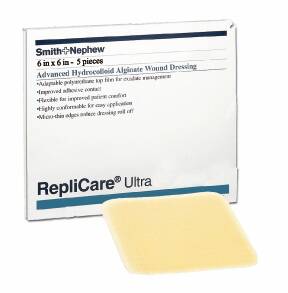 Replicare Ultra Hydrocolloid Dressing 6 x 6 Inch Waterproof Film Backing Sterile