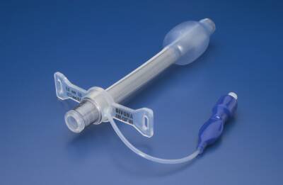 Cuffed Tracheostomy Tube Bivona Mid-Range Aire-Cuf Hyperflex Extra Length Flexible IC Size