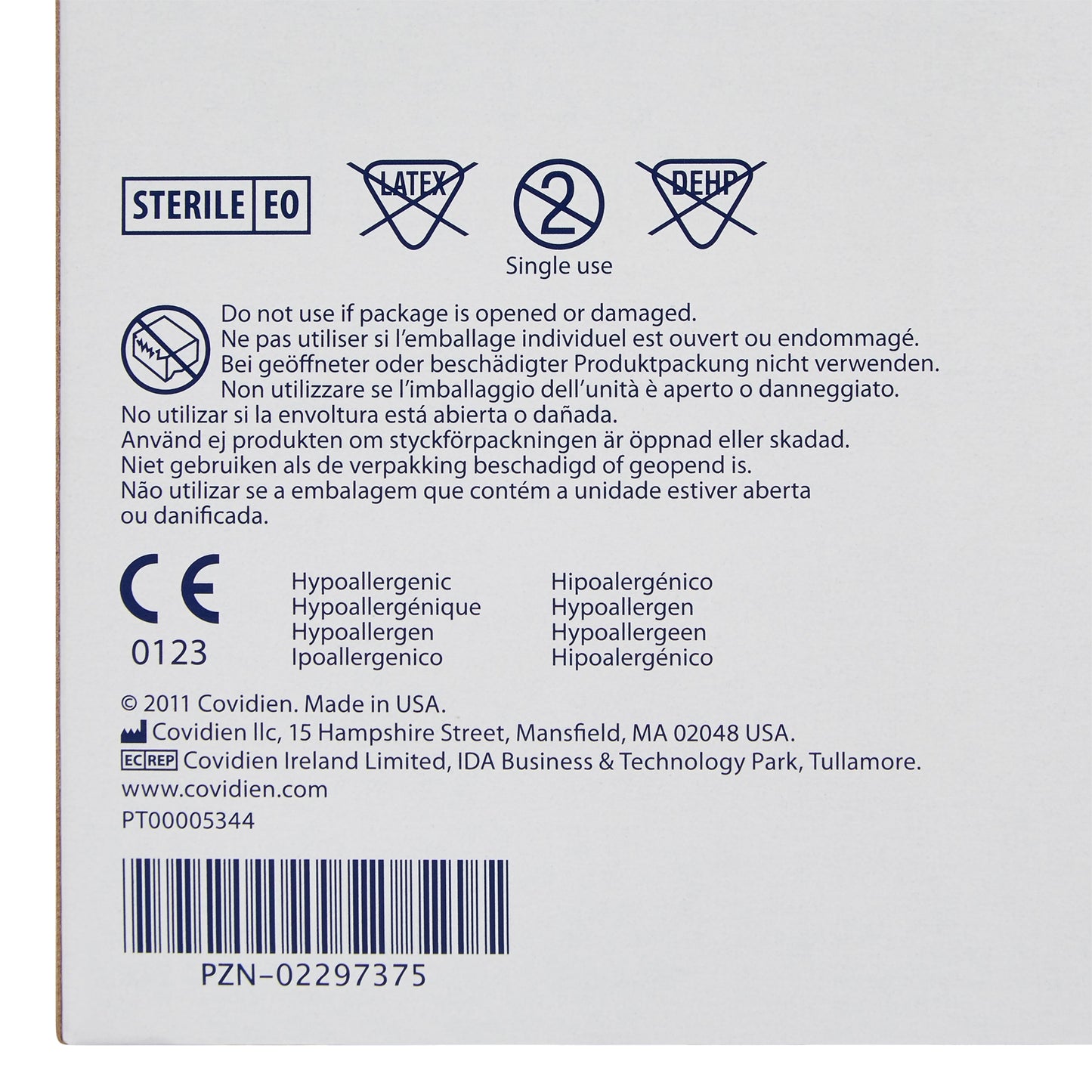 Telfa Island Dressing 4 x 14 Inch Sterile Nonwoven Rectangle