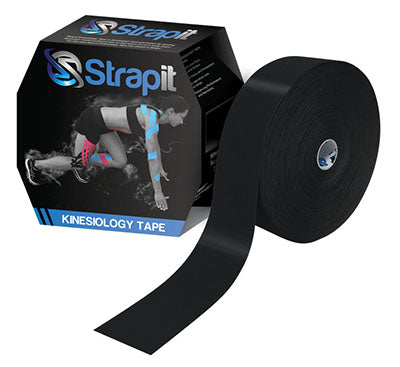 Strapit Kinesiology Tape Black 2 Inch x 34 Yard Cotton Lycra Spandex Athletic Tape