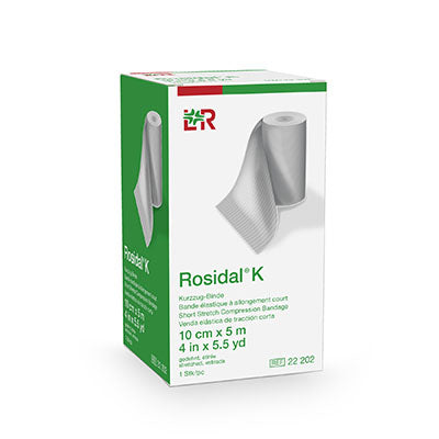 Rosidal K Short Compression Bandage 4 Inch x 5.5 Yard High Compression