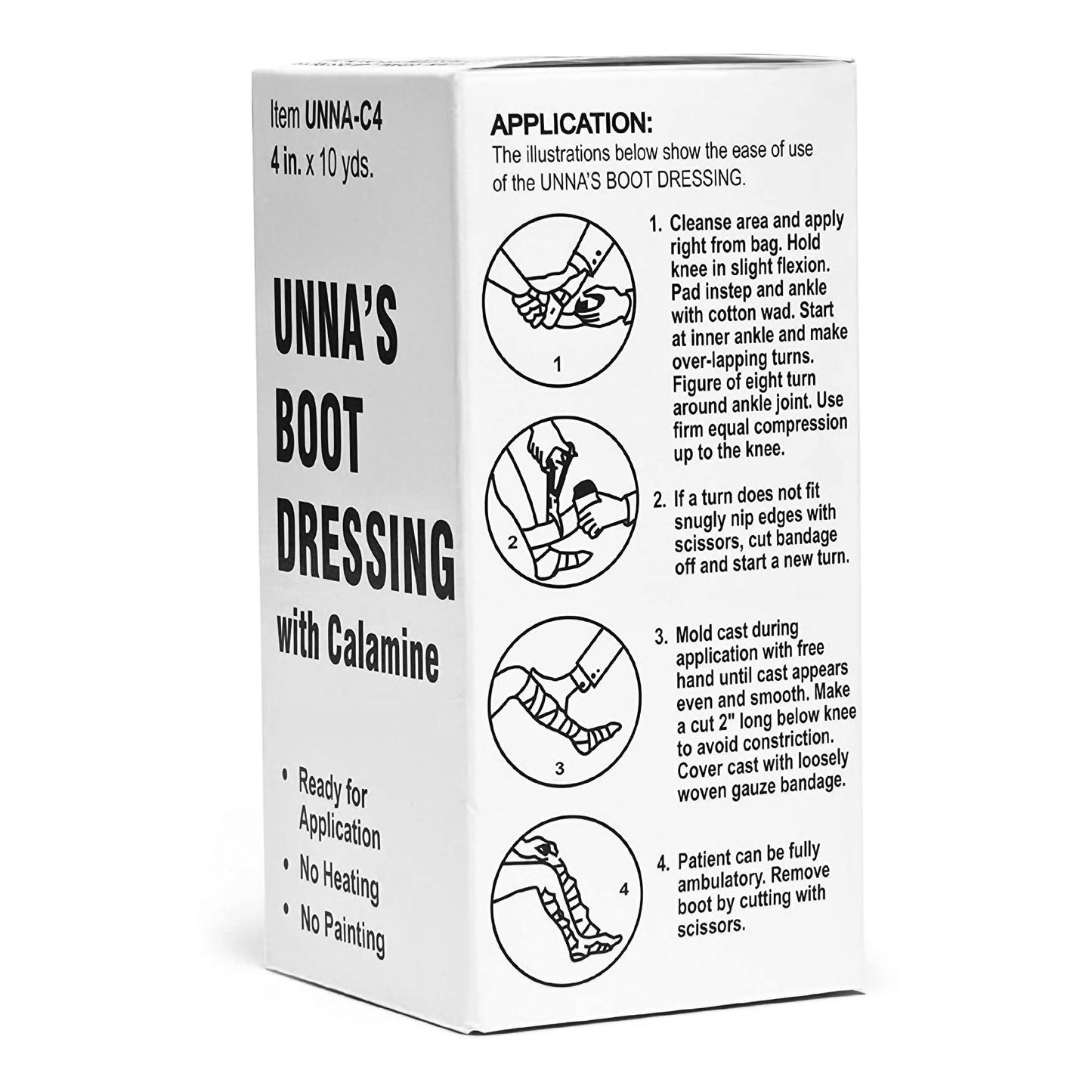Graham-Field Unna Boot Zinc Oxide and Calamine Bandage 4 Inch x 10 Yard NonSterile