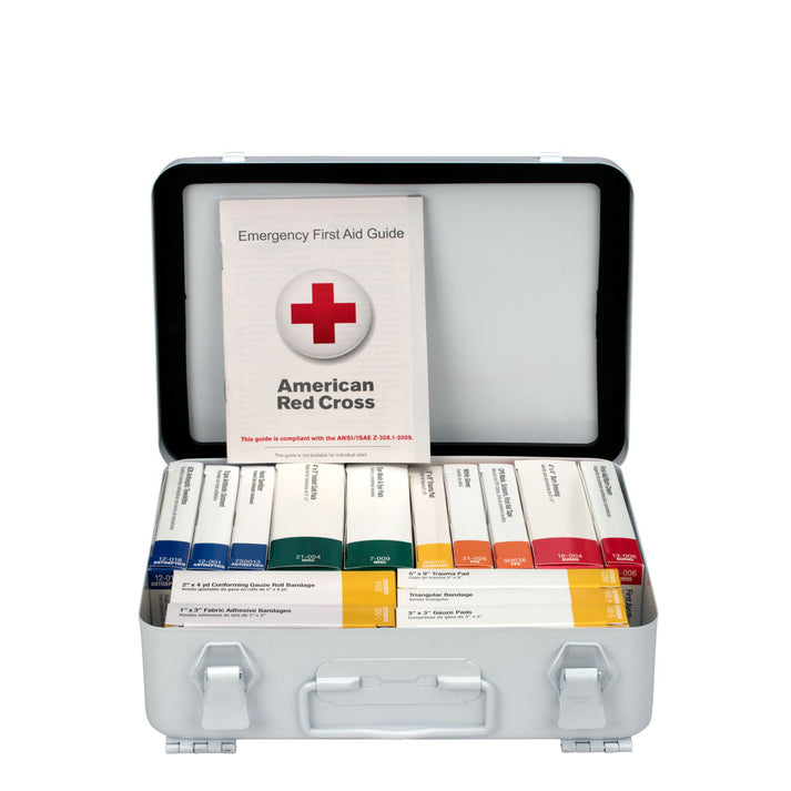 First Aid Only 25 Person First Aid Kit ANSI A Type III Metal Case Wall Mount