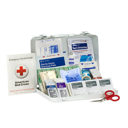 25 Person ANSI A Metal First Aid Kit 2021 Compliant OSHA Ready