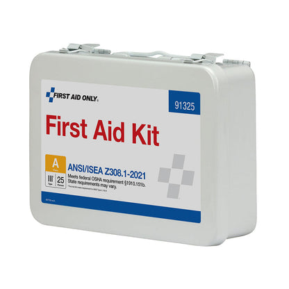 25 Person ANSI A Metal First Aid Kit 2021 Compliant OSHA Ready