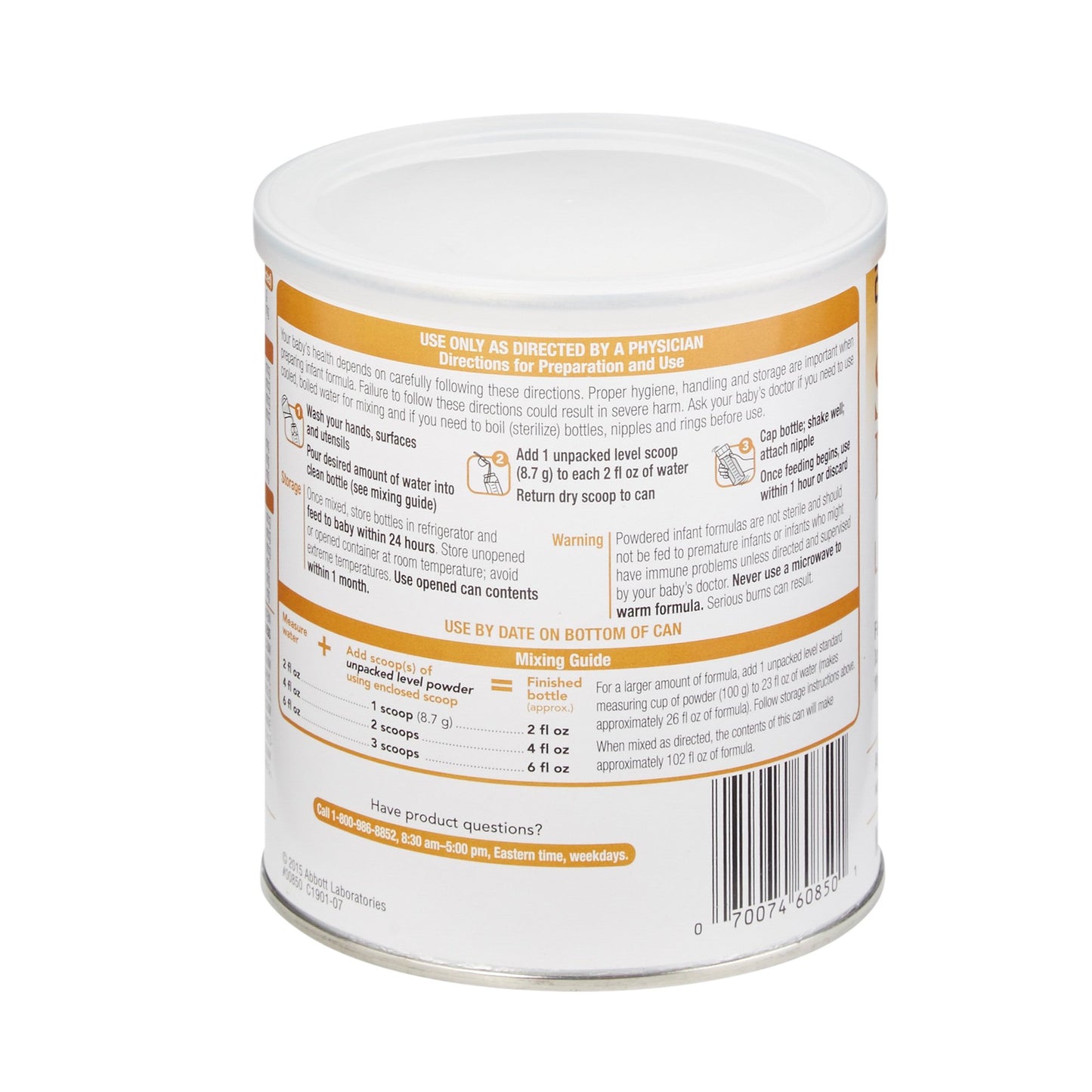 Similac PM 60/40 Unflavored Low Iron Infant Formula – 14.1 oz. Can Powder