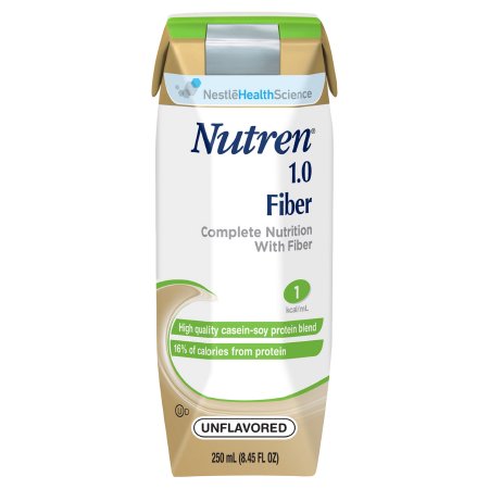 Tube Feeding Formula Nutren 1.0 Fiber Unflavored Liquid 250 mL Carton