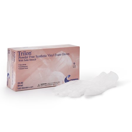 Exam Glove Trilon NonSterile Vinyl Standard Cuff Length Smooth Clear Not Rated WITH PROP. 65 WARNING